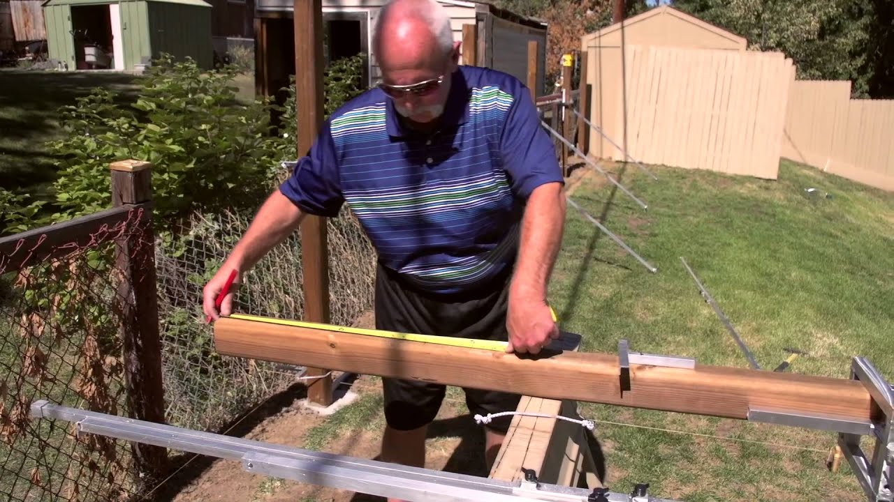 Wood In-Line Fence Posts - DIY Fence (Wood Fencing Projects Part 2 of 3 ...