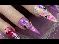 Super cute butterfly nail art set/smileys glitter store/ easy way to apply glitter with base coat