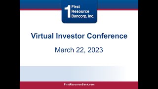 Information First Resource Bancorp Inc. (OTCQX: FRSB): Virtual Investor Conferences Update