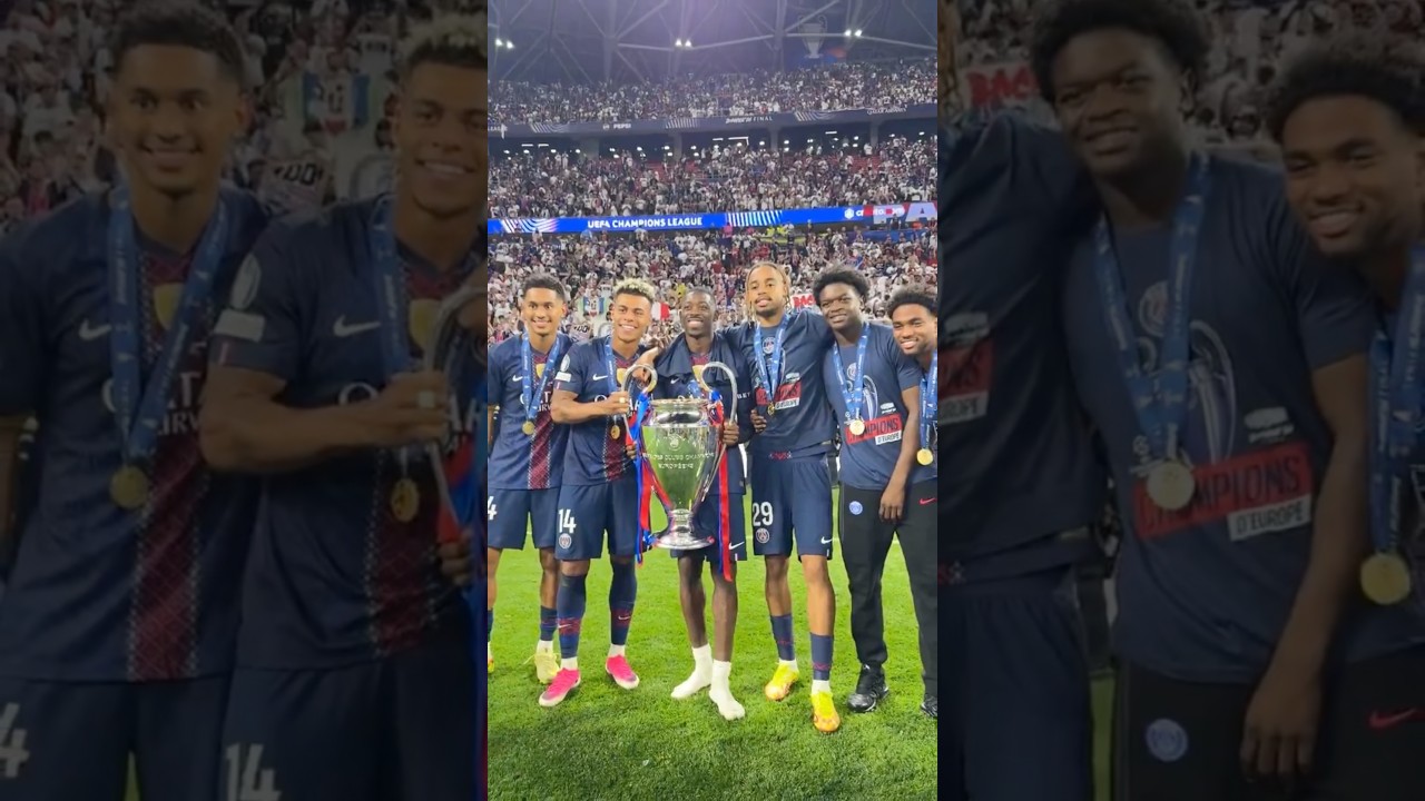 La jeunesse du PSG veut regagner la Ligue des champions une 3 fois #psg  #doué #championsleague