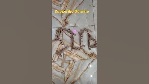 Domino effect showing Subscribe word#shorts #diy #domino  | Jenga Blocks@saad afzal