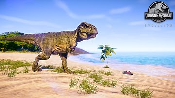 NEW MOD! EXPANDED ISLANDS | TREX CONQUERS THE SEA SHORE | JURASSIC WORLD EVOLUTION