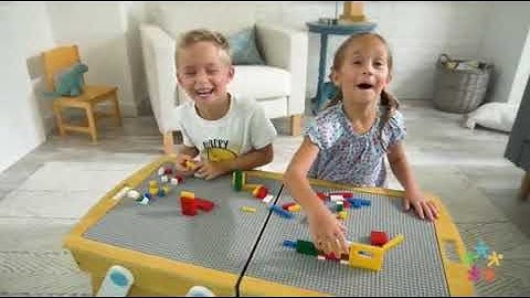 Masuta compatibila LEGO Classic si DUPLO - Building Bricks Play N Store Table KidKraft