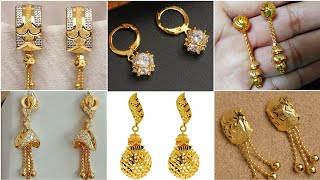Latest beautiful gold earrings designs for daily wear
