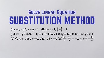 Substitution Method – Solve Pair of Linear Equations in Two Variables #substitutionmethod