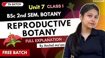 Reproductive botany bsc 1st year 2nd semester unit 7 💯🔥|Microsporangium & Megasporangium