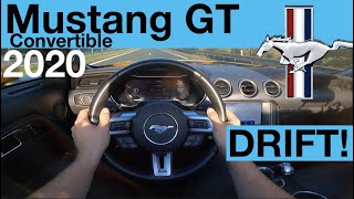 Ford Mustang 5.0 V8 GT Convertible POV Test Drive + Drift + Acceleration 0-200 km/h