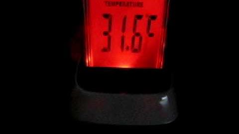 Cool LCD Clock with Digital Thermometer