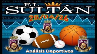 Datos deportivos KJ El Sultan 👑, Sports Predictions de Fútbol, NFL, NBA, MLB y HOCKEY 25-04-2026 ⚽️🏀