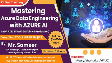 Mastering Azure Data Engineering with AZURE AI Online Training @ DURGASOFT