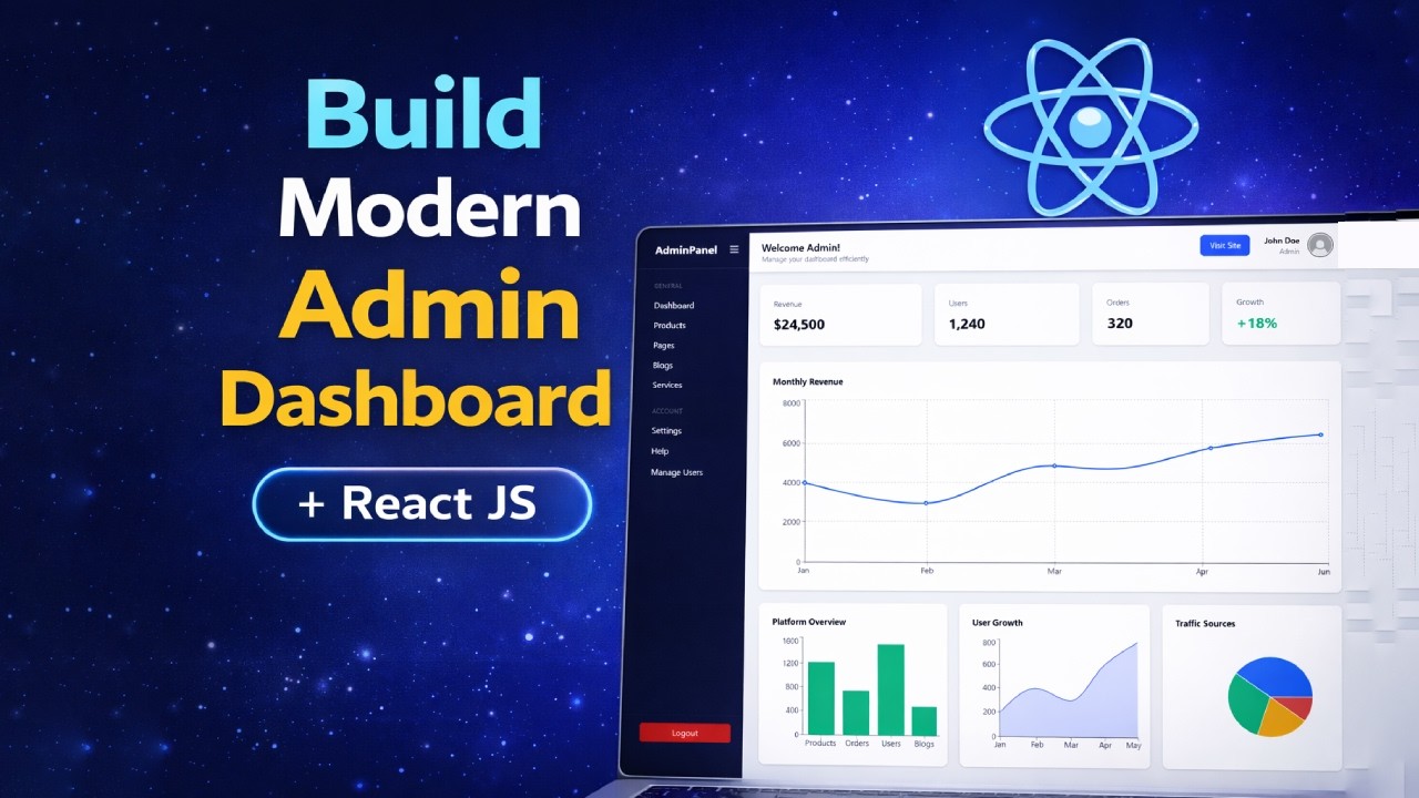 Build Modern React Admin Dashboard 🔥 | React JS Admin Panel Tutorial ...