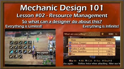 Mechanic Design 101 - Resource Management