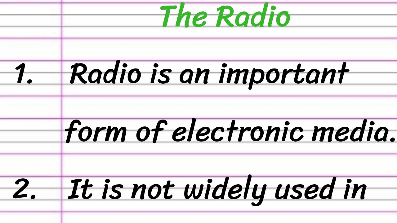 disadvantages of radio essay
