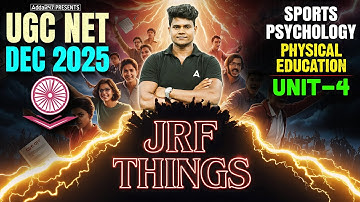 UGC NET Physical Education Unit 4 | UGC NET Education Sports Psychology by Monu Sir