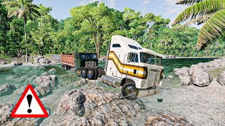 T Series Remastered Trucks - Fleeing through the jungle | BeamNG Drive