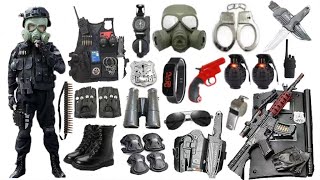 Special forces toy set, m416 rifle, bayonet, grenade, gas mask, bomb and other series