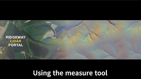 Using the Measure tool | Ridgeway LiDAR Portal