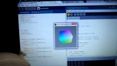 Wii nunchuck arduino test and processing cube