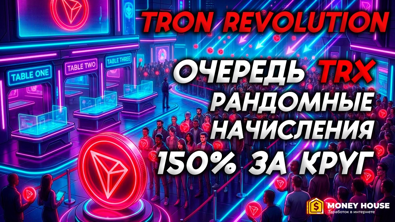 TRON REVOLUTION – НОВАЯ ОЧЕРЕДЬ НА TRX С РАНДОМНЫМИ НАЧИСЛЕНИЯМИ
