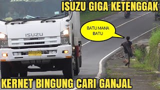 Semua Fuso Nanjak Tanpa Kendala, Isuzu Giga Ketenggak Kernet Bingung Cari Ganjal!!