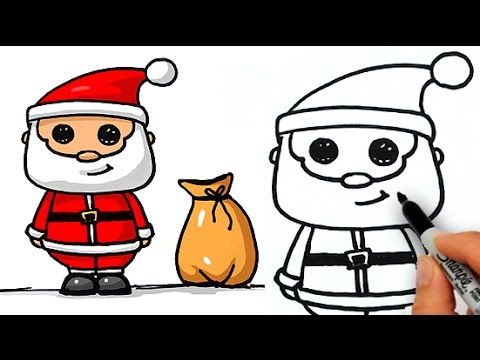 Easy Santa Claus Drawing - HelloArtsy