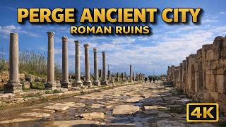 Perge Ancient City Walking Tour 4K | Stunning Roman Ruins in Antalya