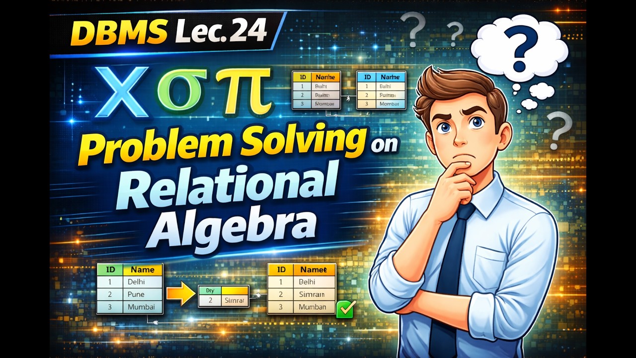 Problem Solving on Relational Algebra | DBMS | Lec. 24 - YouTube