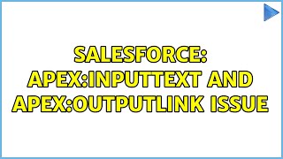 Salesforce: apex:inputText and apex:outputLink issue (3 Solutions!!)