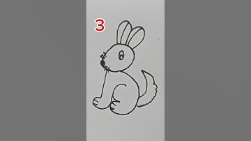 3 numbers drawing #shorts #rabbit #drawing #foryou #viral