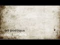 La minute de poésie : Art poétique [Paul Verlaine]