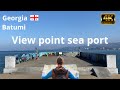 Batumi georgia  view point sea port  walking tour 4k 60fps  winter 2023