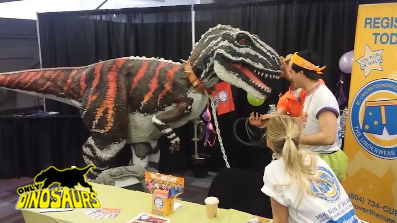 Realistic Dinosaur Costume Naughty Dinosaurs all over the world - YouTube