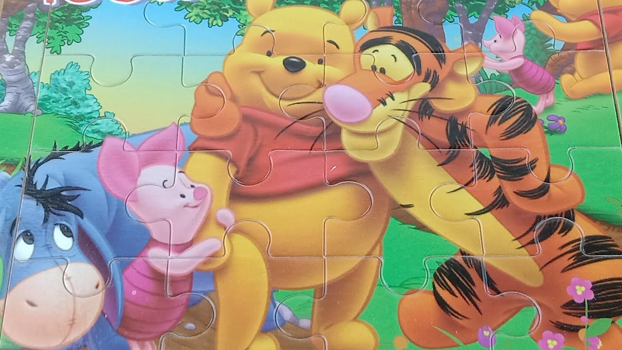 WINNIE THE POOH puzzle game for kids - YouTube