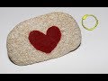 Red HEART in STONE | ART RESIN | DIY