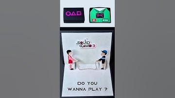 DIY SQUID GAME 3: Paper Gift Box 🎁 & Jump Rope Pop Up Card 🦑 Easy Craft Tutorial