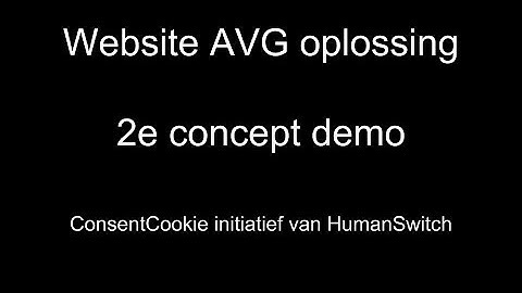 ConsentCookie - 2e Concept demo AVG website oplossing