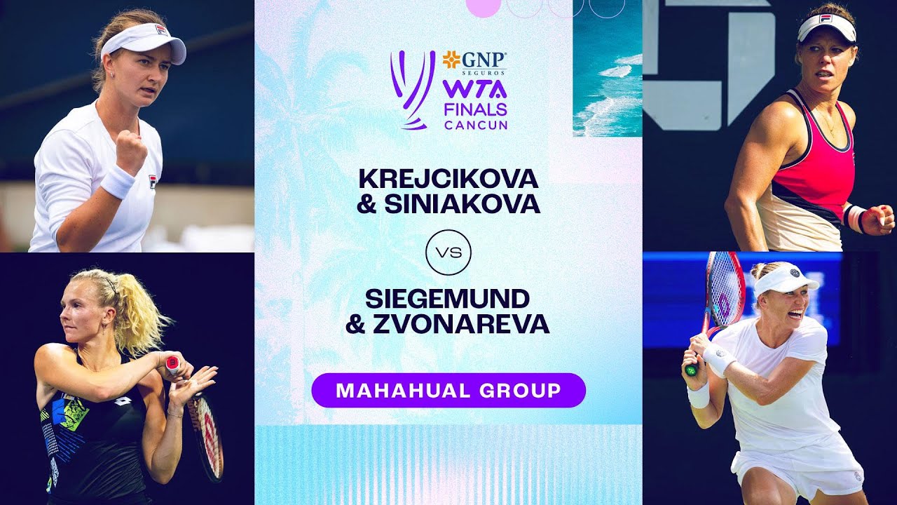 Krejcikova/Siniakova vs. Siegemund/Zvonareva | 2023 WTA Finals Group Stage | WTA Match Highlights