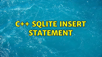 C++ SQLite insert statement