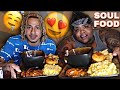 SOUL FOOD MUKBANG FT. VON (HIS FIRST TIME TRYING IT)
