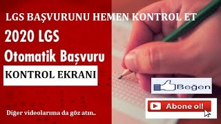 Merkezi Sınavlgs Başvurusu Kontrol İşlemibaşvurunuzu Kontrol Edi̇ni̇z