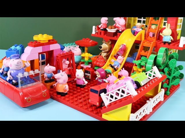 Peppa Pig Casa de Lego com Toboágua! Peppa Pig Lego House with waterslide! # peppapig #lego #peppa 
