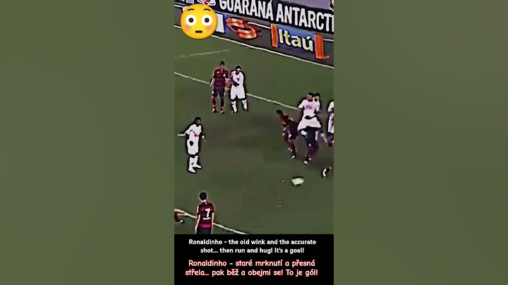 Ronaldinho - the old wink and the accurate shot... then run and hug! It's a goal! #ronaldinho #wow