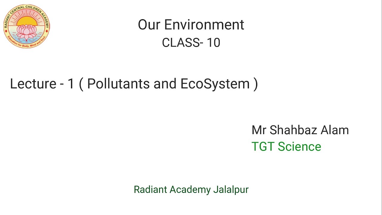 Our Environment - Lecture 1 - YouTube