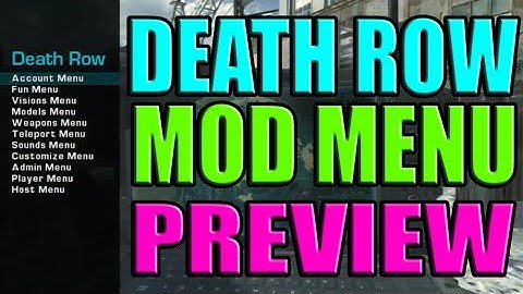 [Ghosts/PS3] Death Row Mod Menu PREVIEW!