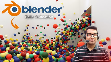 Blender 3D Tutorial Colorful Bouncing Balls | Blender Molecular Addon