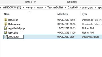 CAKEPHP de A à Z - 10 - Les conventions (règles) CakePHP à respecter