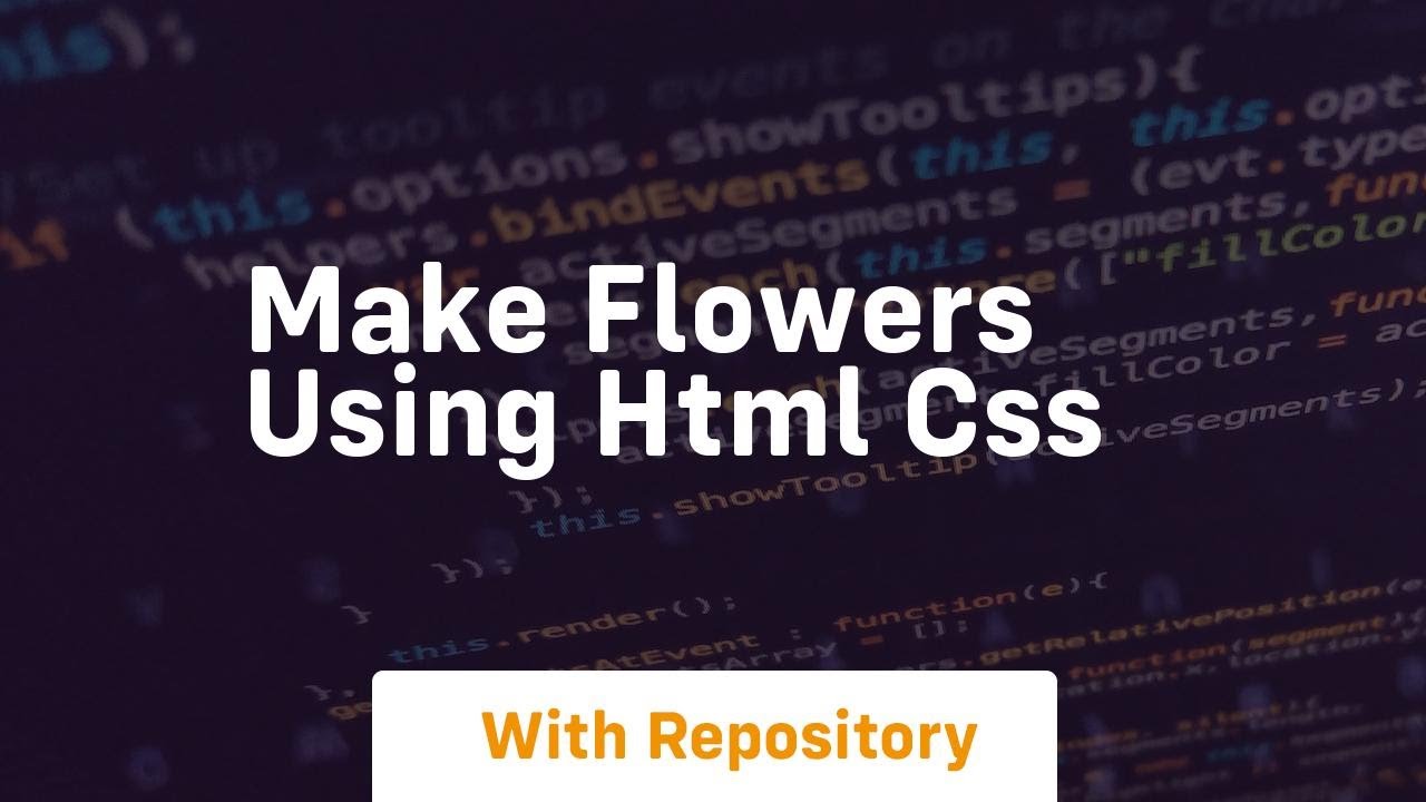 Make flowers using html css - YouTube