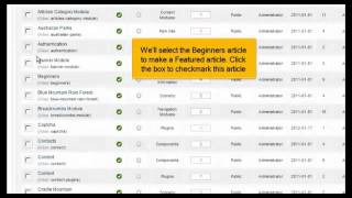How to create Featured (Front page) Articles in Joomla 2.5 !!!
