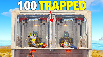 This Elevator Trap Base is Broken.. 100+ Players Trapped! - Rust