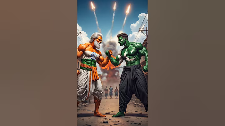 Indian Old man vs pakistan bodybuilder, who is the strongest #ai #shorts